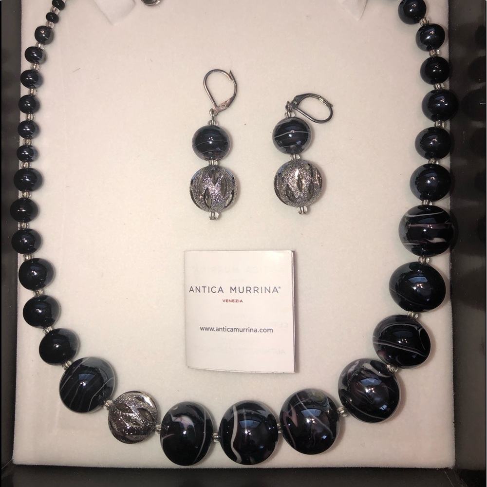 Antica Murrina 18” necklace + earrings